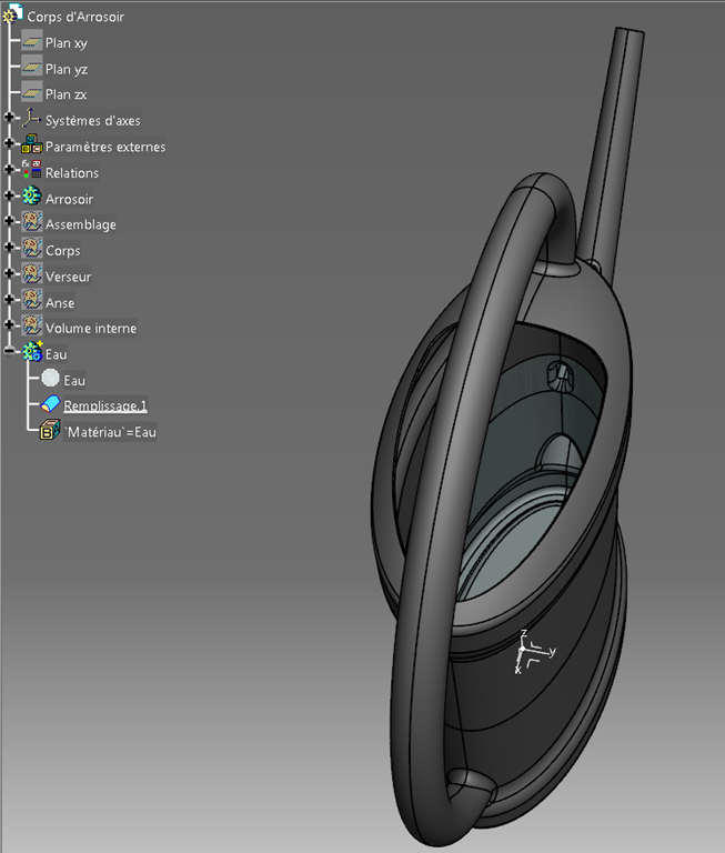 Catia V5 arrosoir + eau Catia V5 arrosoir + eau