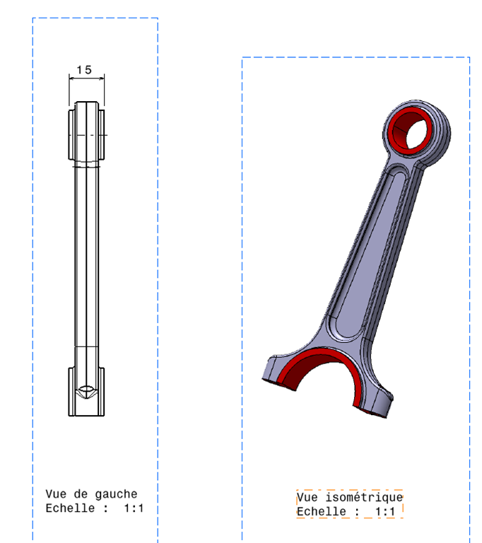 Catia V5 - propriété de la vue Bitmap rendu realiste avec arêtes option couleur du 3D resultat Catia V5 - propriété de la vue Bitmap rendu realiste avec arêtes option couleur du 3D resultat