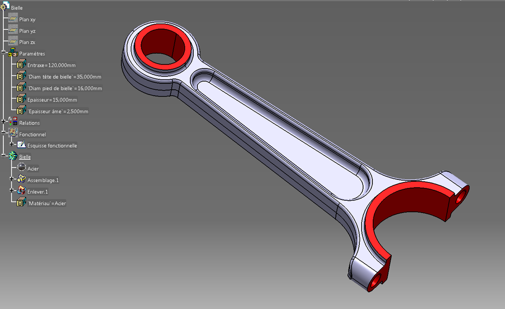 Catia V5 - Catpart de la bielle Catia V5 - Catpart de la bielle